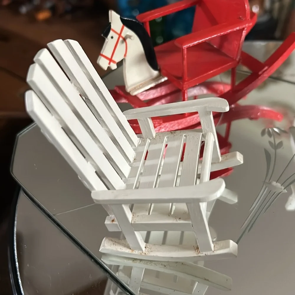 Vintage Wooden Dollhouse Furniture
